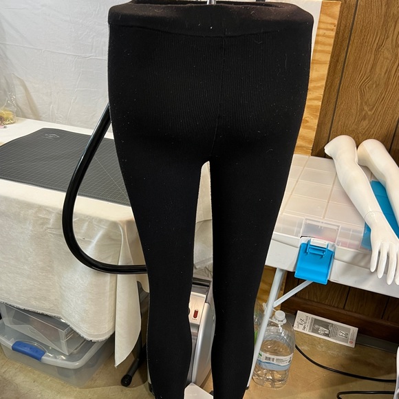 GUC Pringle x H&M black & white knitted leggings sz small - Picture 5 of 8